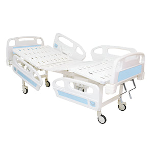 Full Fowler Mechanical Hospital Bed with ABS Panels, ABS Side Rails, and Wheels (Mattress Option Available)