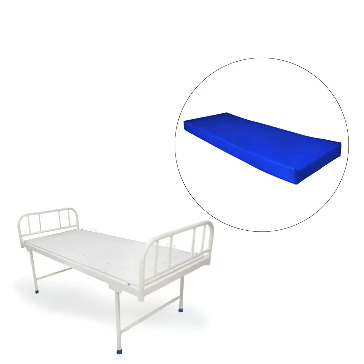 Plain Patient Hospital Bed with MS Pipe Frame (Mattress Option Available)